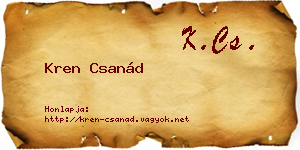 Kren Csanád névjegykártya