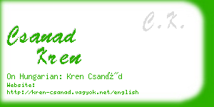 csanad kren business card